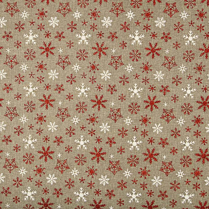 Jute Fabric with Snowflake Print - Ribes y Casals