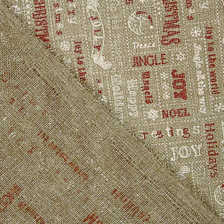 Jute Fabric ‘Merry Christmas’ Printed Design - Ribes y Casals