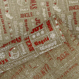 Jute Fabric ‘Merry Christmas’ Printed Design - Ribes y Casals