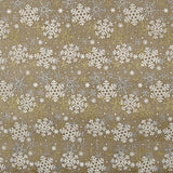 Jute Fabric Decoration with Gold Snow Print - Ribes y Casals
