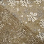 Jute Fabric Decoration with Gold Snow Print - Ribes y Casals