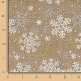 Jute Fabric Decoration with Gold Snow Print - Ribes y Casals