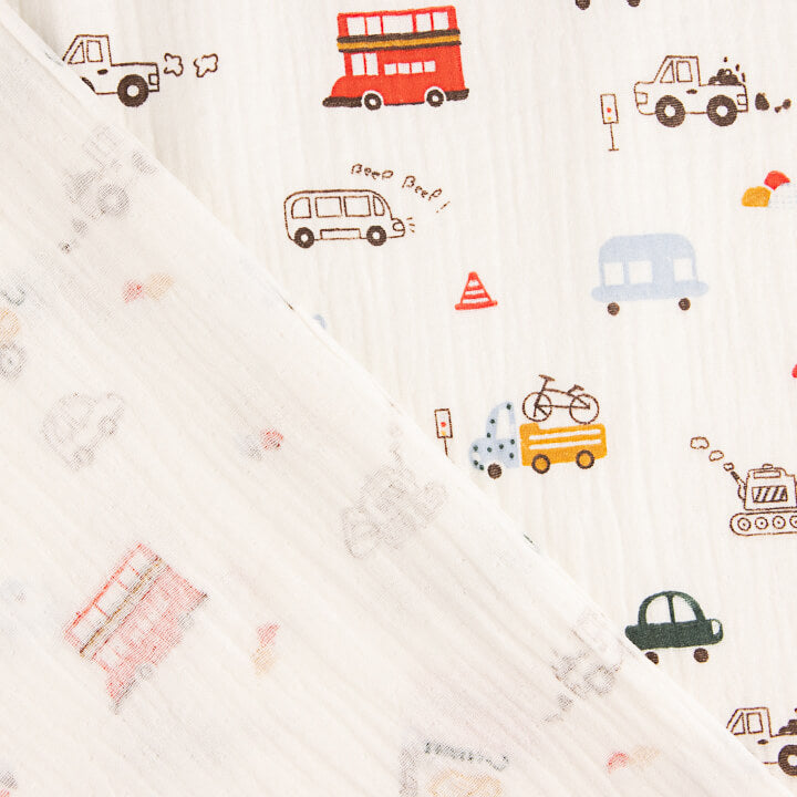 Bambula Cotton Fabric Children's Vehicles - Ribes y Casals