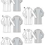 Burda Sewing Pattern 8292 Coat - Ribes y Casals