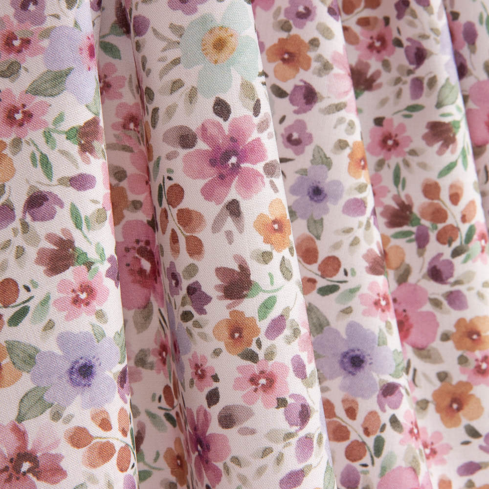 White Wild Garden Cotton Poplin - Ribes y Casals