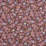 Poplin Cotton Fabric Wild Garden Burgundy - Ribes y Casals