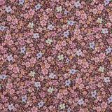 Poplin Cotton Fabric Wild Garden Burgundy - Ribes y Casals