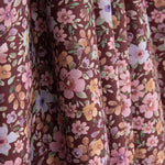 Poplin Cotton Fabric Wild Garden Burgundy - Ribes y Casals