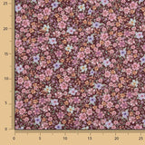 Poplin Cotton Fabric Wild Garden Burgundy - Ribes y Casals