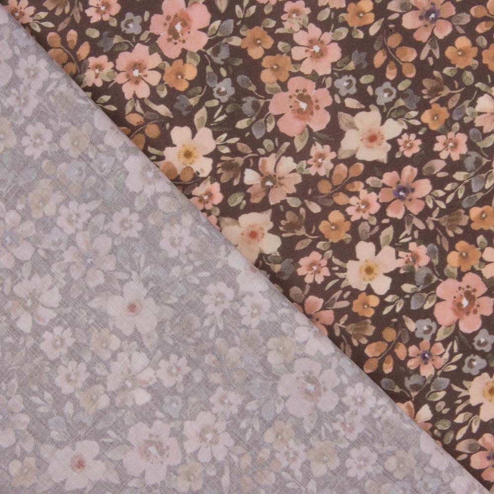 Brown Wild Garden Cotton Poplin - Ribes y Casals
