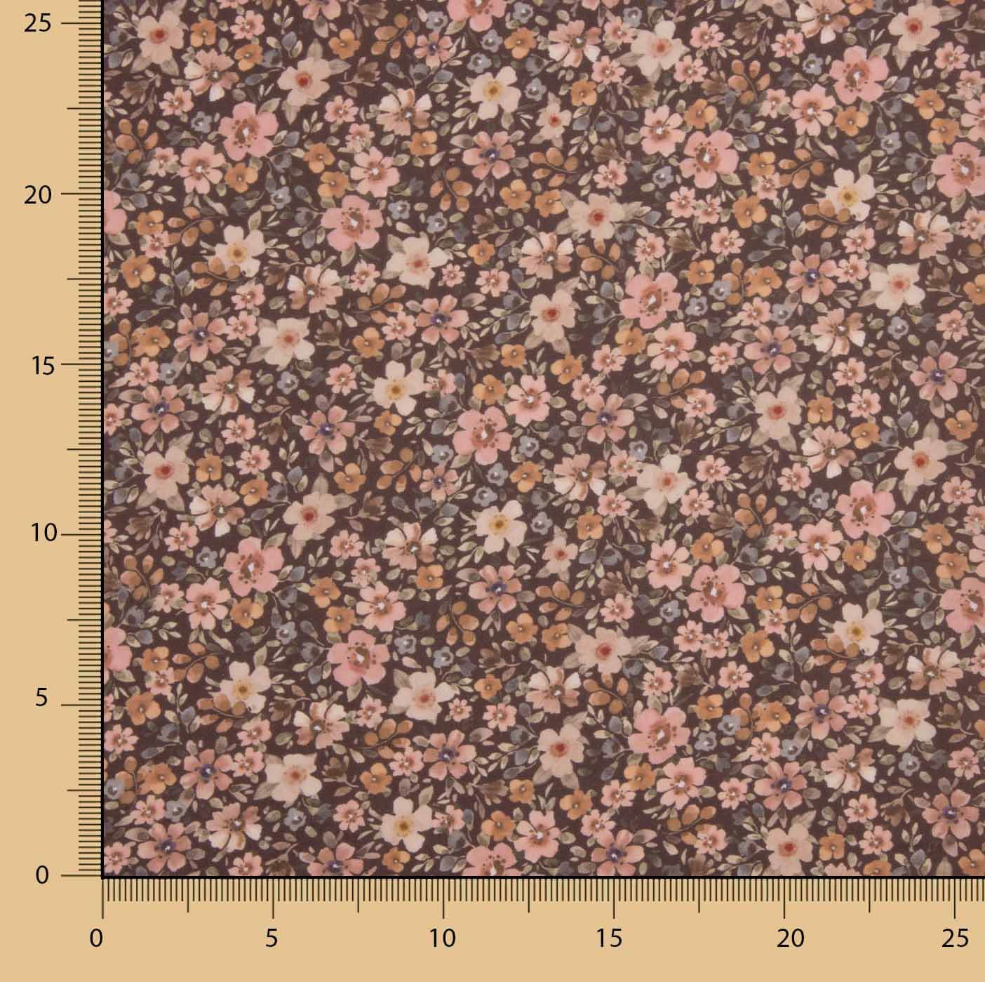 Brown Wild Garden Cotton Poplin - Ribes y Casals