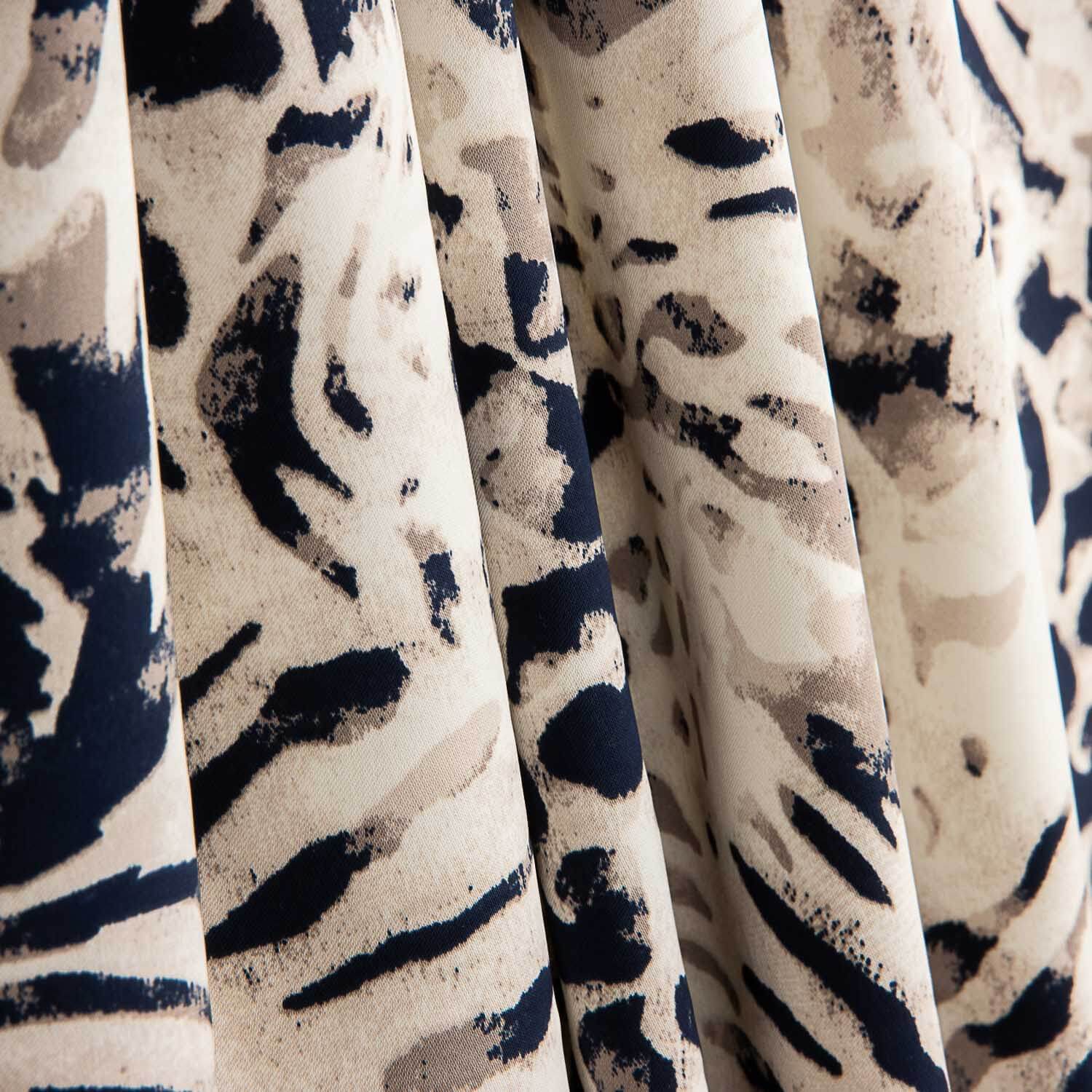 Off-White Animal Print Duchesse Satin - Ribes y Casals