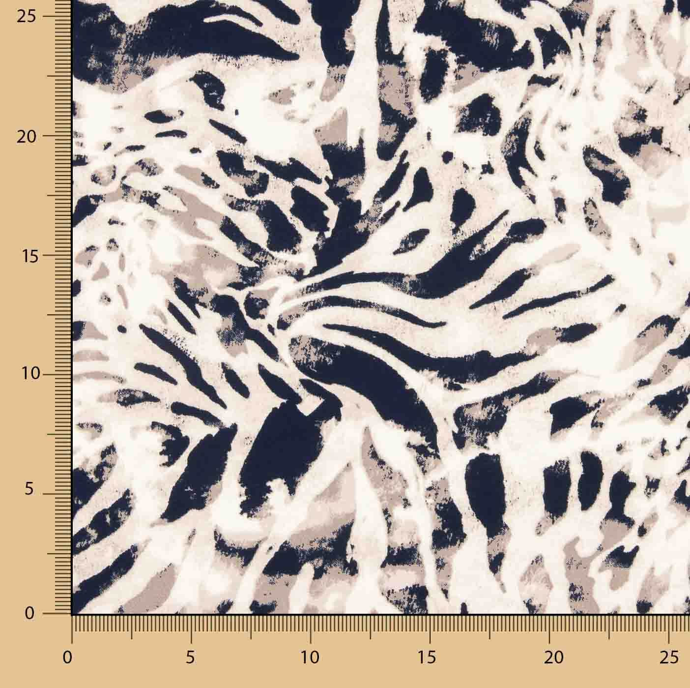 Off-White Animal Print Duchesse Satin - Ribes y Casals