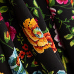 Crepe Manila Shawl Black - Ribes y Casals