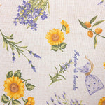 Beige Sunflowers and Lavender Waxed Tablecloth - Ribes y Casals
