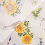 Beige Sunflowers and Lavender Waxed Tablecloth - Ribes y Casals