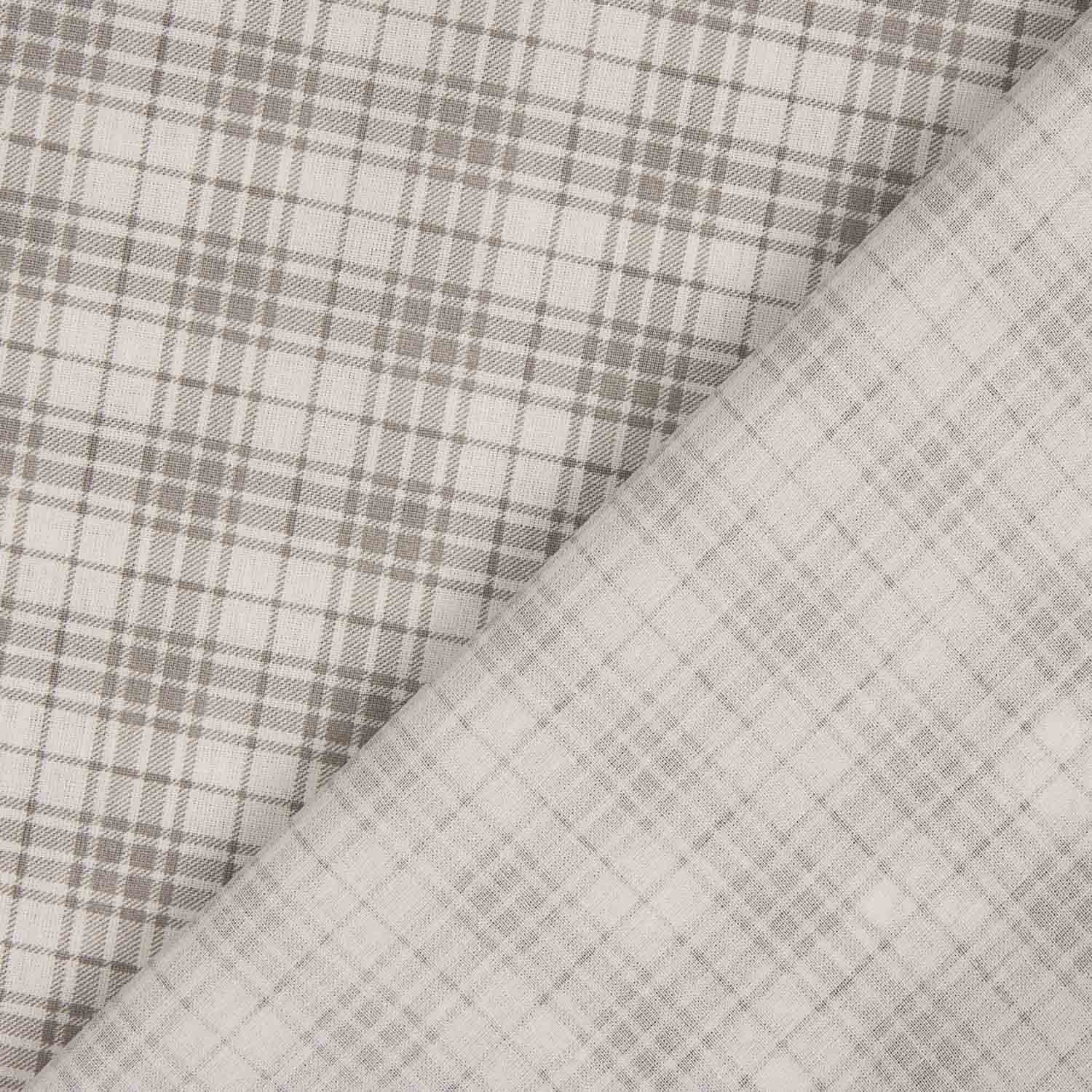 100% Cotton Beige Checks, 200 Thread Count - Ribes y Casals