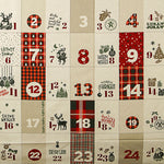 Reversible Cotton Fabric Advent Calendar Panel - Ribes y Casals
