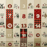 Reversible Cotton Fabric Advent Calendar Panel - Ribes y Casals