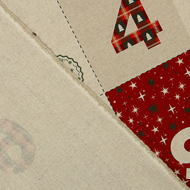 Reversible Cotton Fabric Advent Calendar Panel - Ribes y Casals