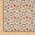 Christmas Floral Ball Cotton Fabric Poplin - Ribes y Casals