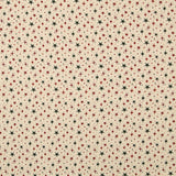 Christmas Cotton Poplin with Green and Red Stars - Ribes y Casals