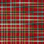 Fine Printed Christmas Tartan Cotton Canvas with Lurex - Ribes y Casals