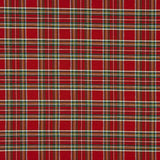 Fine Printed Christmas Tartan Cotton Canvas with Lurex - Ribes y Casals