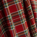 Fine Printed Christmas Tartan Cotton Canvas with Lurex - Ribes y Casals