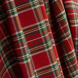 Fine Printed Christmas Tartan Cotton Canvas with Lurex - Ribes y Casals