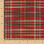 Fine Printed Christmas Tartan Cotton Canvas with Lurex - Ribes y Casals