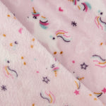 Pink Unicorn-Printed Coral Fleece - Ribes y Casals