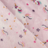 Pink Unicorn-Printed Coral Fleece - Ribes y Casals