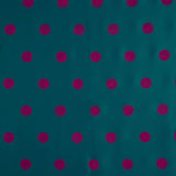 Fama Petrol Fuchsia Flocked Dots Fuchsia 30mm - Ribes y Casals