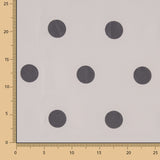 Fama Grey Dots Flocked Grey 30mm - Ribes y Casals