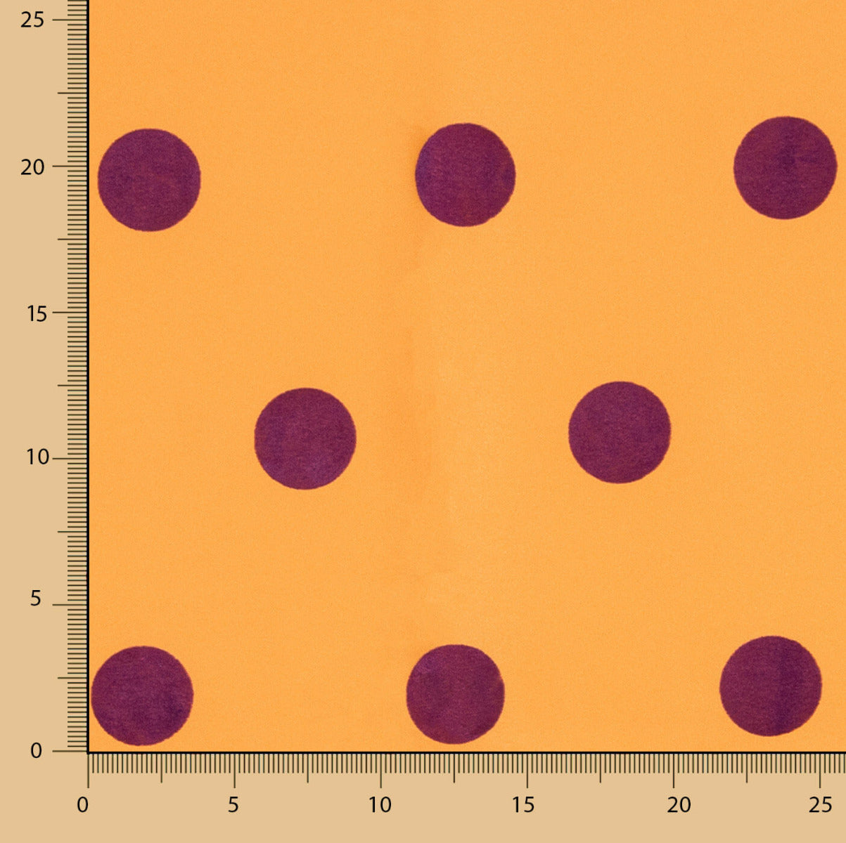 Fama Orange Flocked Dots Flocked Purple 30mm - Ribes y Casals