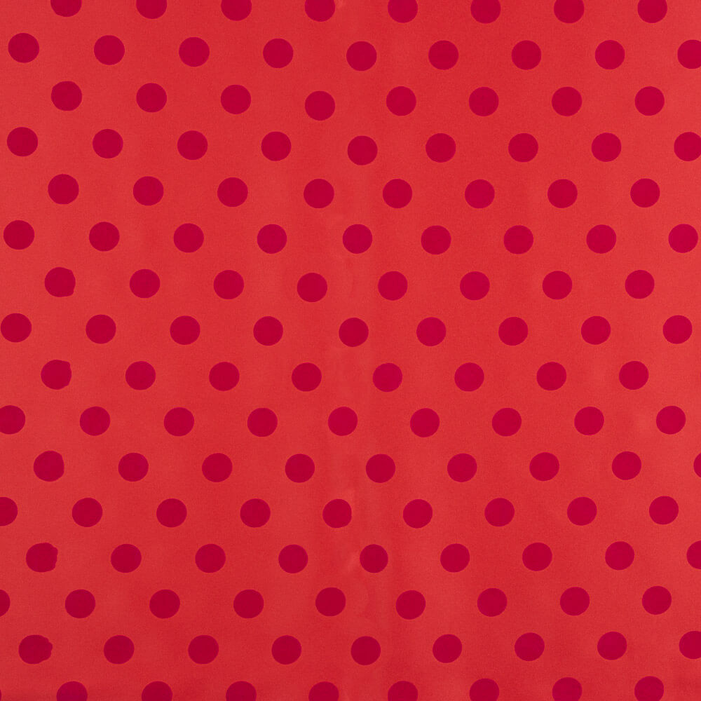 Fama Red Fuchsia Flocked Dotted Red 20mm - Ribes y Casals