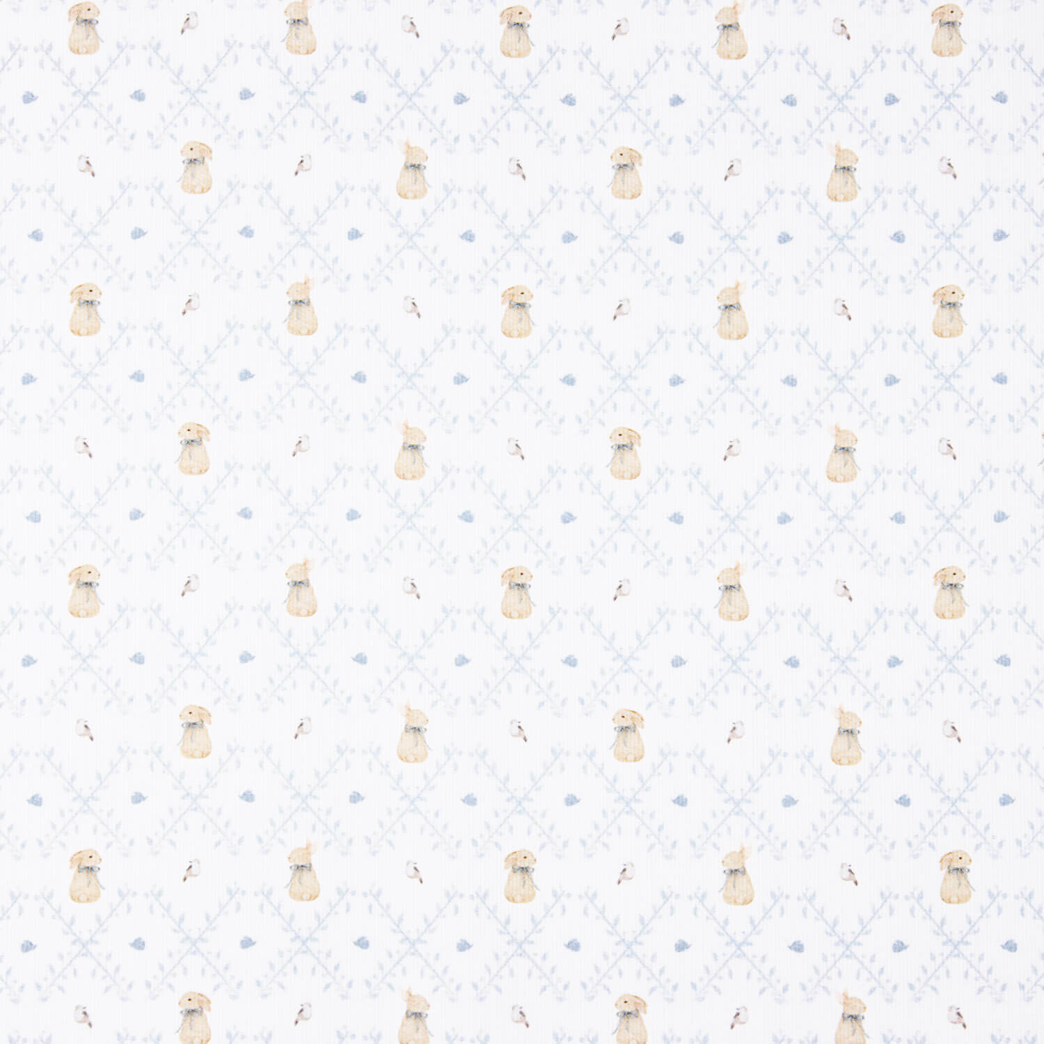 Blue Cotton Piqué Bunnies - Ribes y Casals