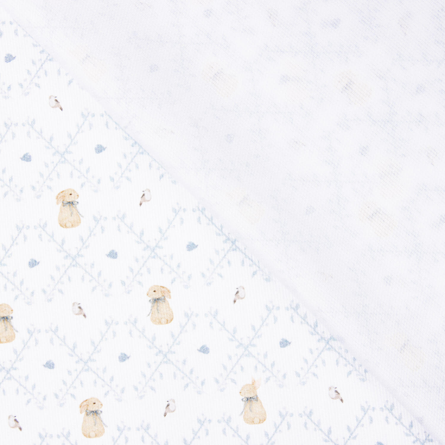 Blue Cotton Piqué Bunnies - Ribes y Casals