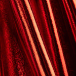Metallic Laminated Velour Fabric Red - Ribes y Casals