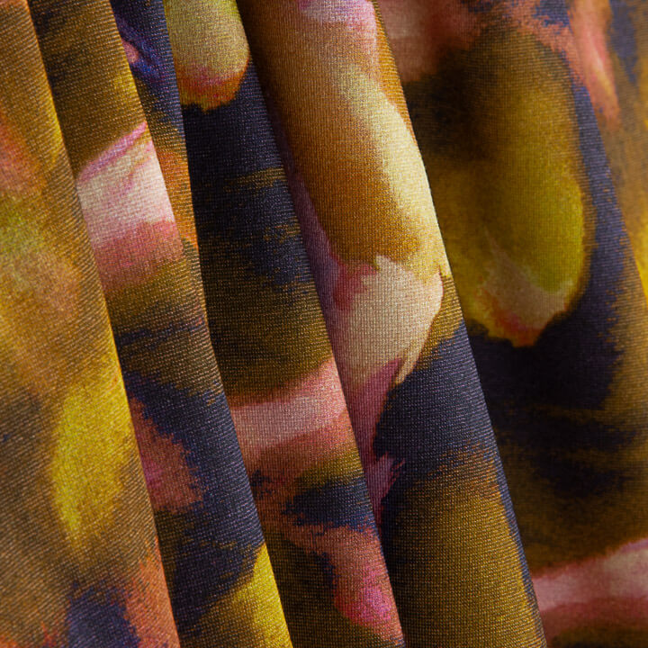 Ochre Brushstroke Print Roma Knit - Ribes y Casals