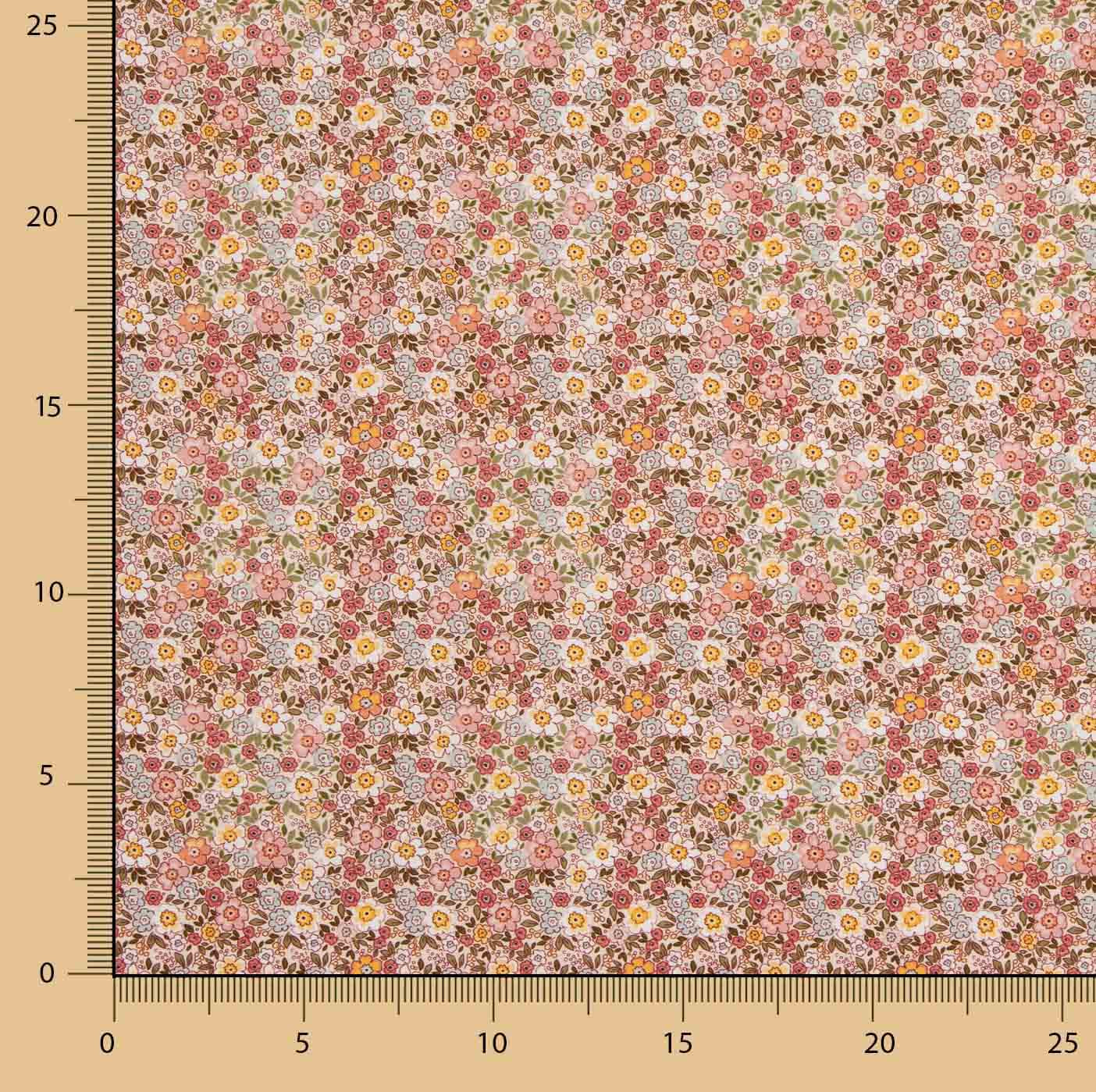 Mini Garden Coral Cotton Poplin - Ribes y Casals