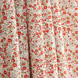 Red Microfloral Cotton Poplin - Ribes y Casals