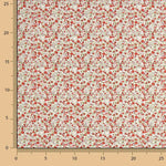 Red Microfloral Cotton Poplin - Ribes y Casals