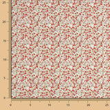 Red Microfloral Cotton Poplin - Ribes y Casals