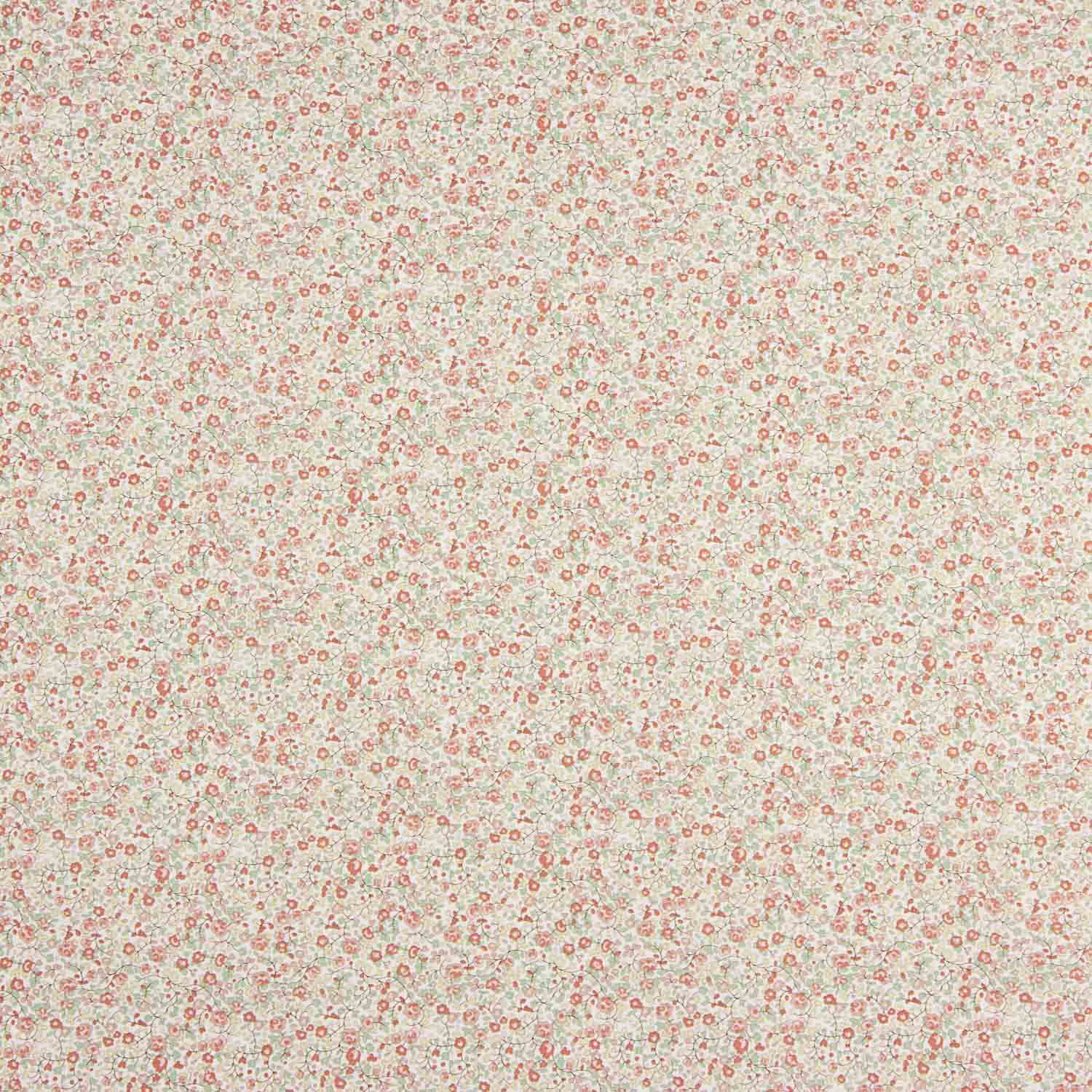 Microfloral Coral Cotton Poplin - Ribes y Casals