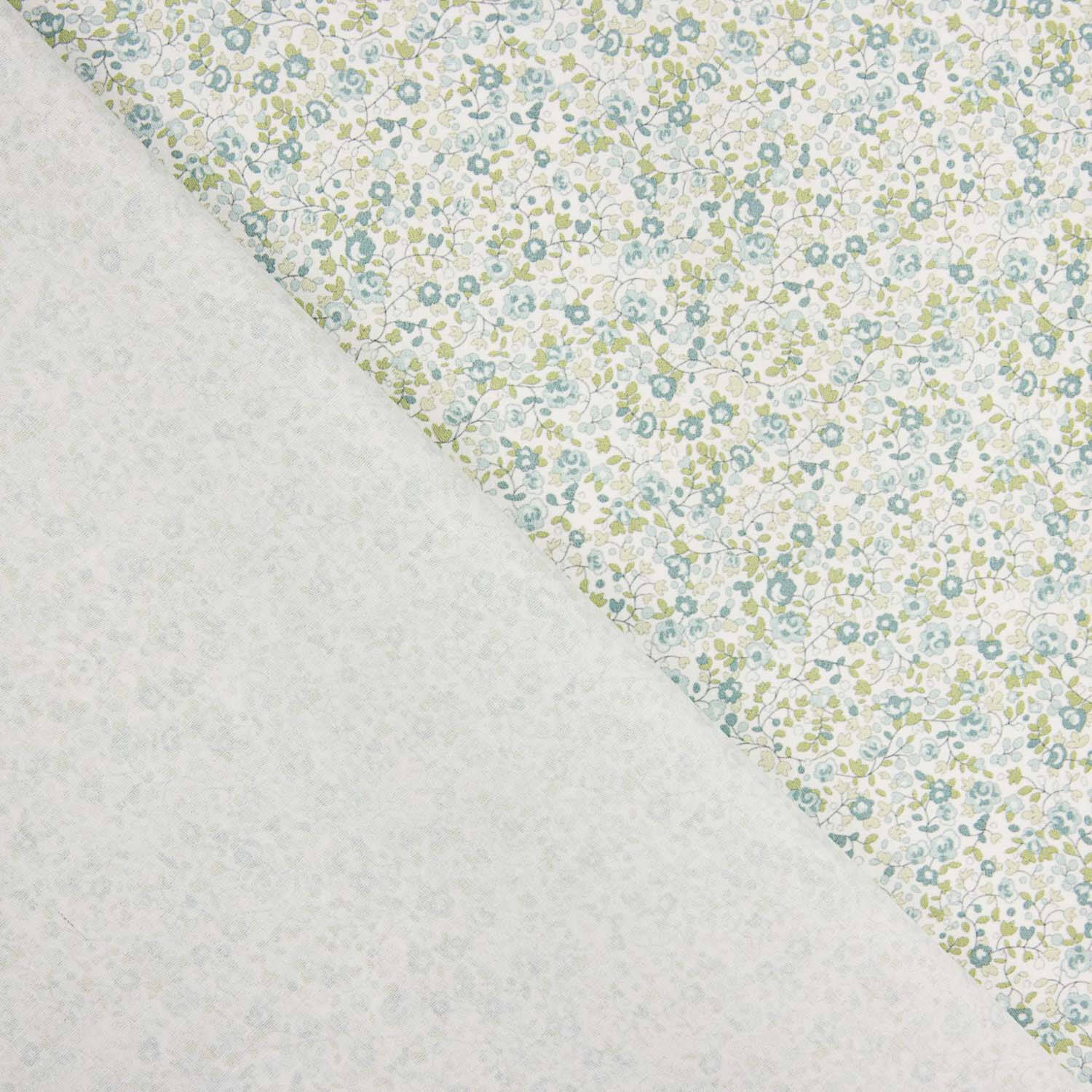 Green Microfloral Cotton Poplin - Ribes y Casals