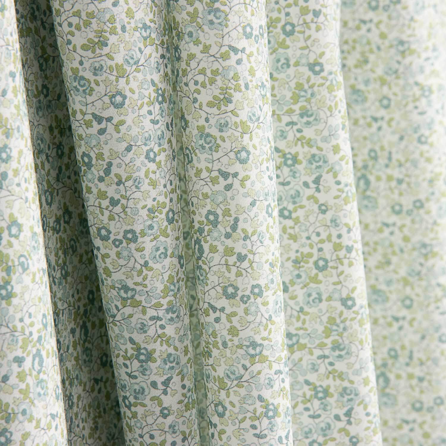 Green Microfloral Cotton Poplin - Ribes y Casals