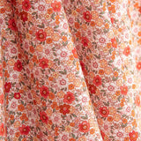 Orange Floral Cotton Poplin - Ribes y Casals