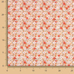 Orange Floral Cotton Poplin - Ribes y Casals